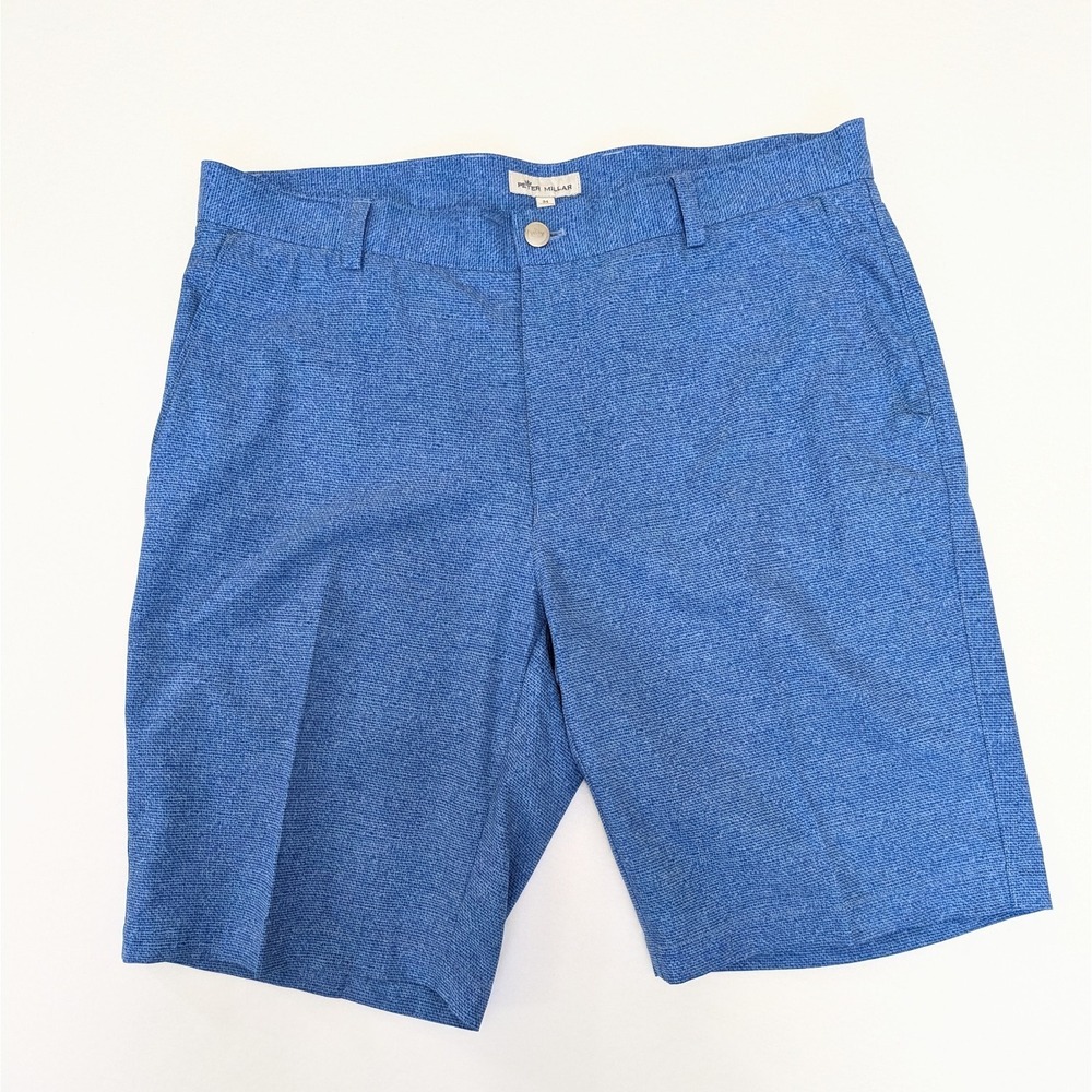Peter Millar Crown Sport Shackleford BLUE Size 34 Golf Performance Hybrid Shorts